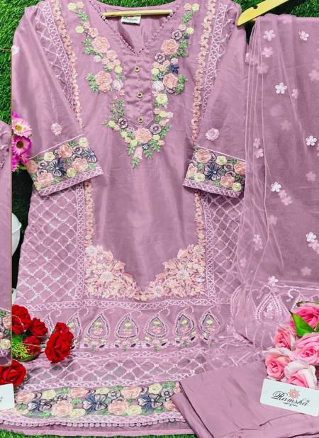 R 1067 By Ramsha Organza Pakistani Readymade Suits
